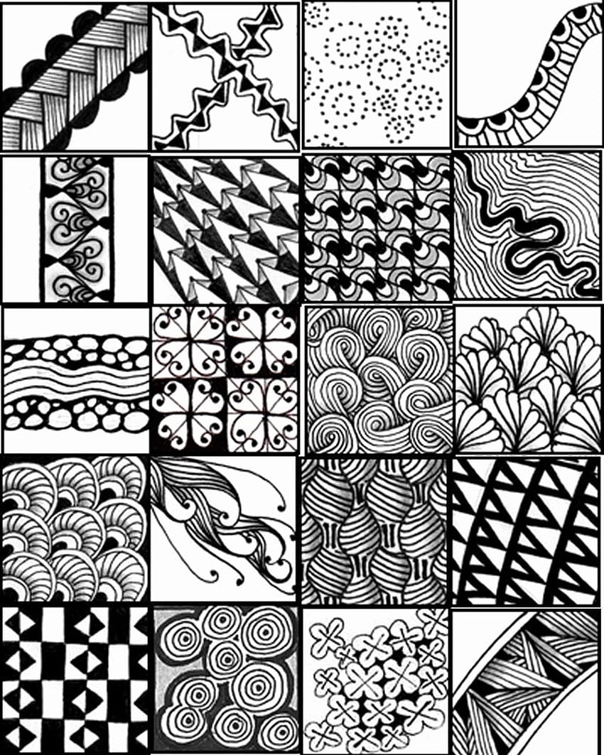 Zentangle Printables Nowe 1000 pomysłów na wzory Doodle Tapeta na telefon HD