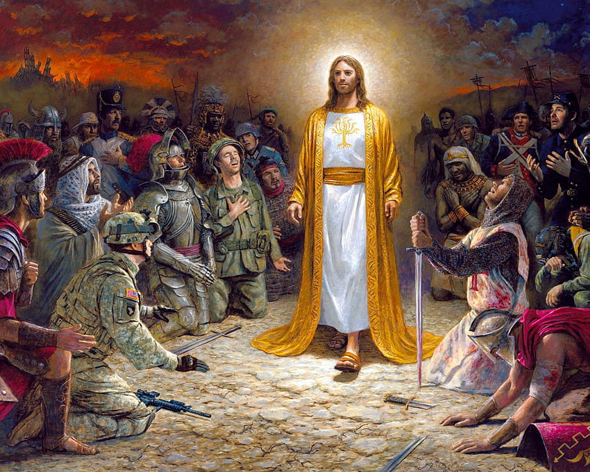 Jesus Christ Soldiers Praying Before The Lord For The Sins Committed Ultra For Computers Laptop Tablet And Mobile Phones, King Jesus HD wallpaper