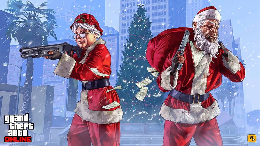 คริสต์มาส ยู GTA V ออนไลน์ วอลล์เปเปอร์ HD