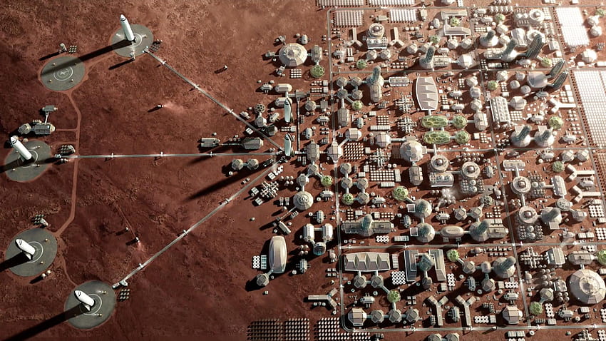 За колонизацията на Марс новата водна карта може да съдържа ключ за това къде да кацнете, Космическа колонизация HD тапет