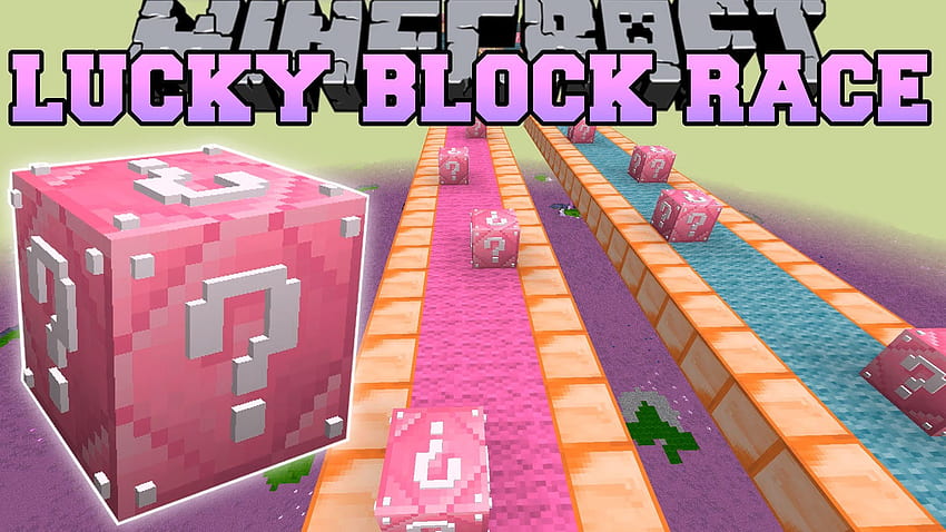 PopularMMOs | Pat and jen | Minecraft | INSANE EMERALD LUCKY BLOCK RACE | Lucky Block Mod HD wallpaper