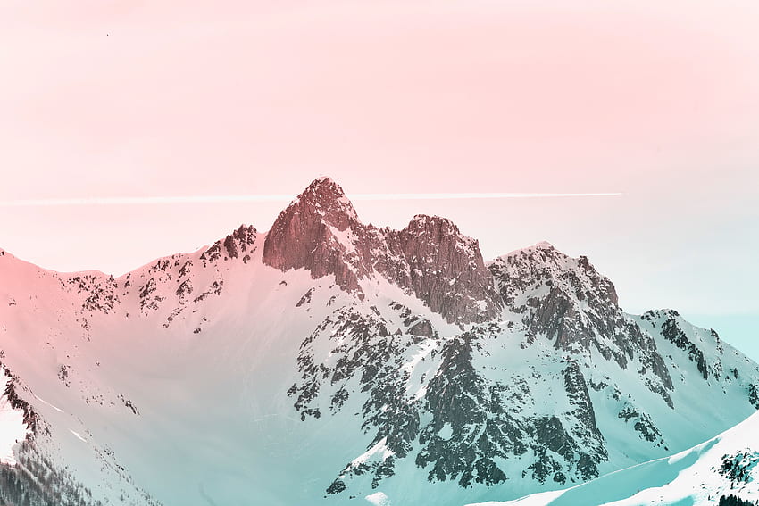 Altitude, glacier, mountain peaks, nature HD wallpaper