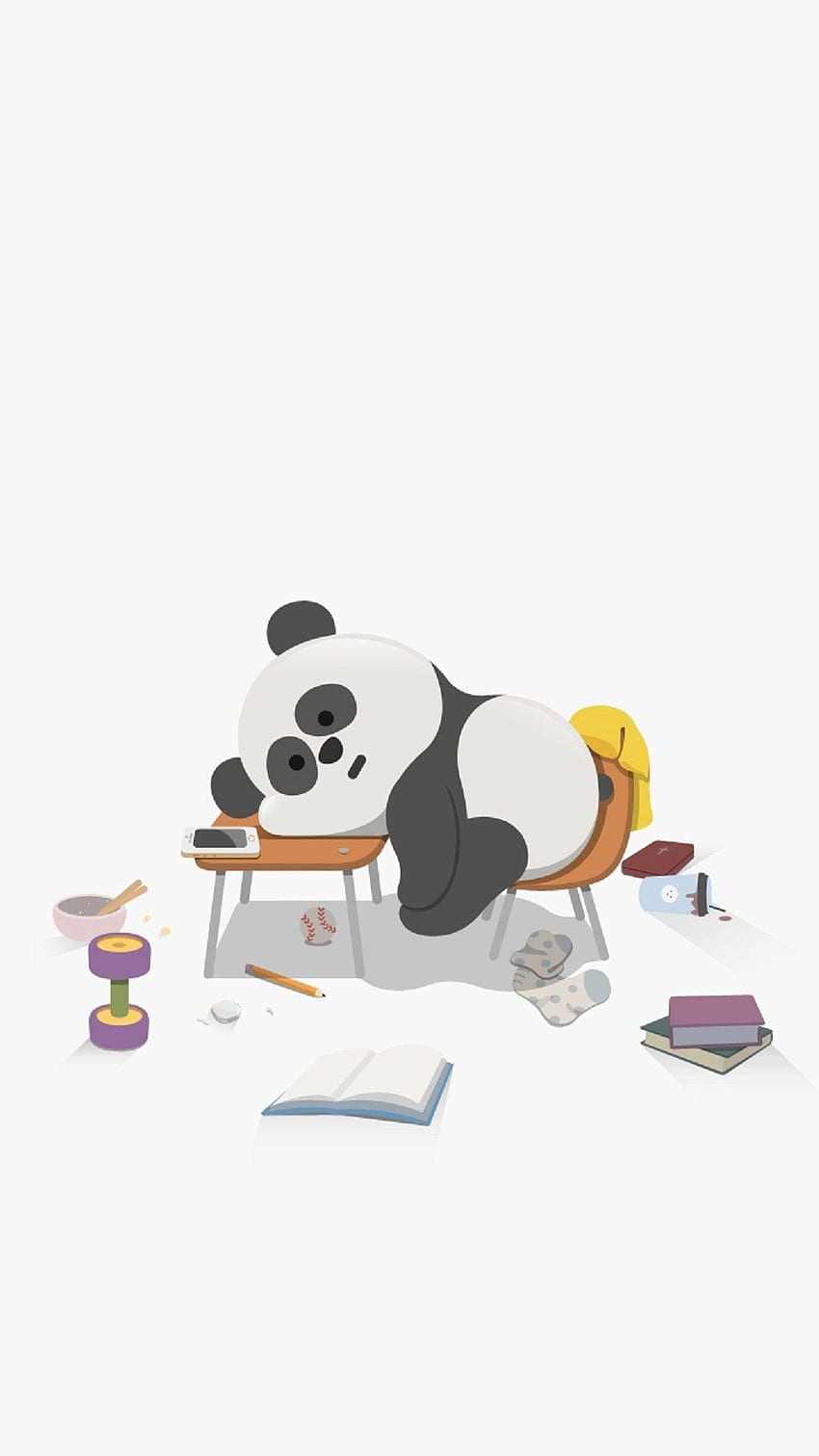 Panda de animación, Panda perezoso fondo de pantalla del teléfono