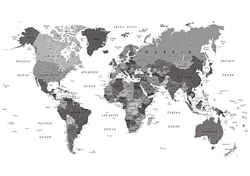 World Map Black And White - HD wallpaper | Pxfuel