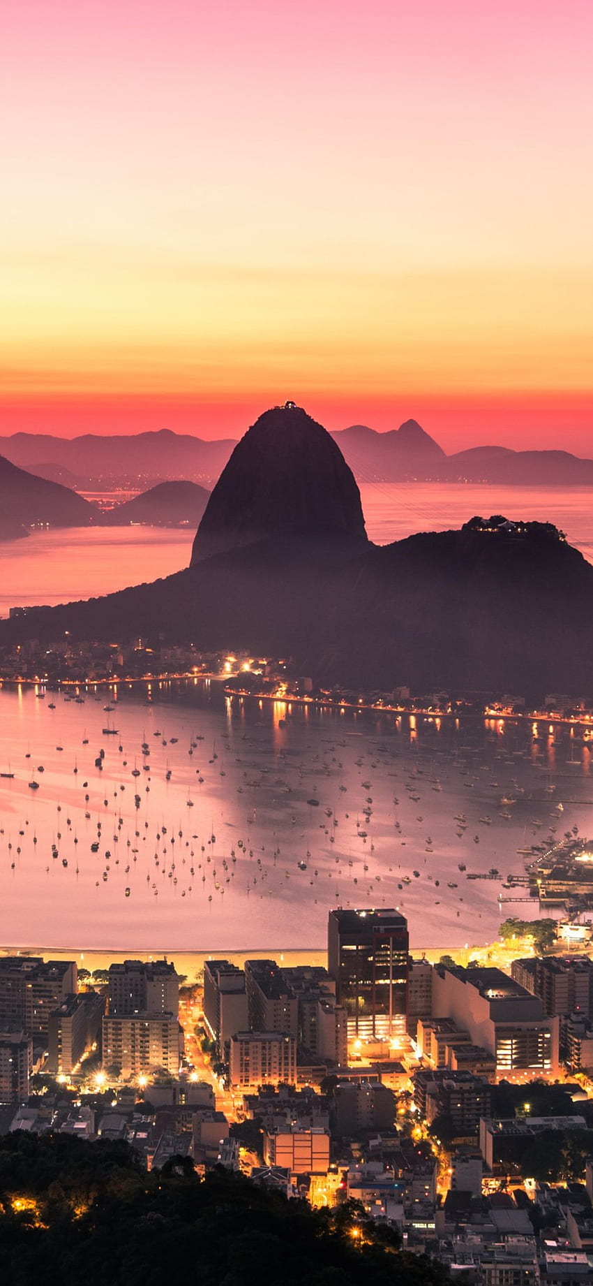 City Rio De Janeiro aerial view sunrise HD wallpaper  Pxfuel