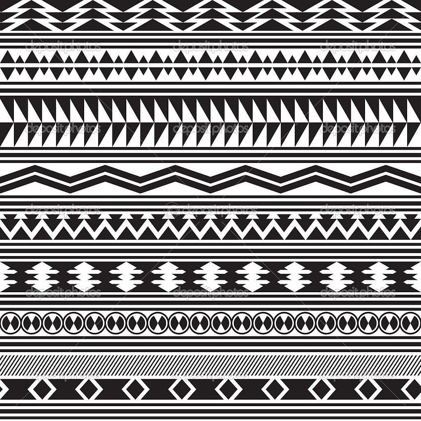 Black and White Aztec , Black and White Tribal HD phone wallpaper