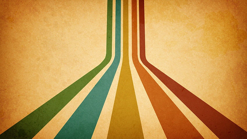 Colorful lines, orange background Full ,, Yellow and Orange HD wallpaper