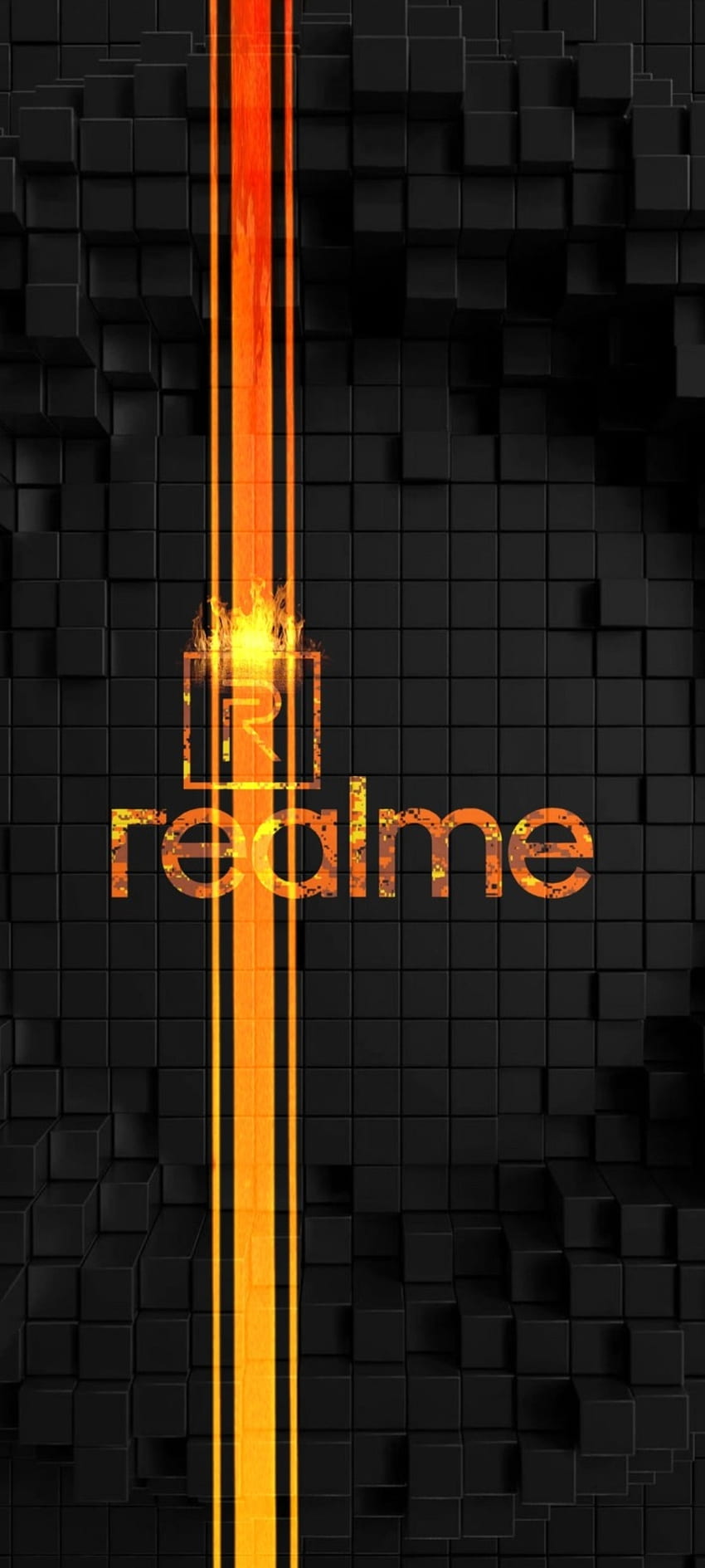 Download Realme Logo Rainbow Gradient Wallpaper | Wallpapers.com