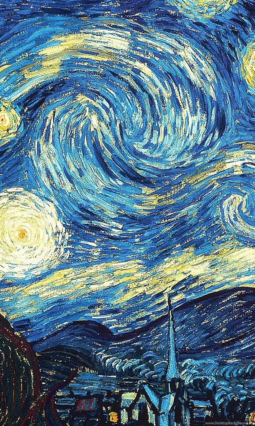 Vincent Van Gogh Malam Berbintang. Latar belakang wallpaper ponsel HD