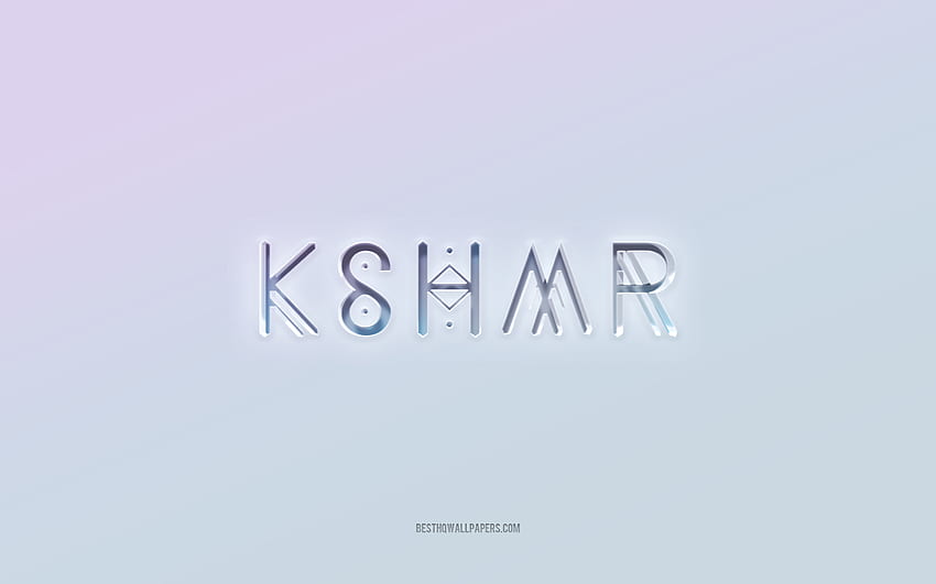 KSHMR logo, cut out 3d text, white background, KSHMR 3d logo, Instagram emblem, KSHMR, embossed logo, KSHMR 3d emblem HD wallpaper