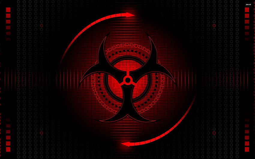Toxic Sign Red, Cool Toxic Wallpaper HD