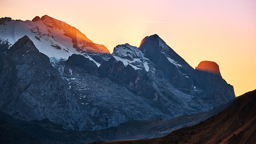Giau Pass Mountains Sunset HD wallpaper