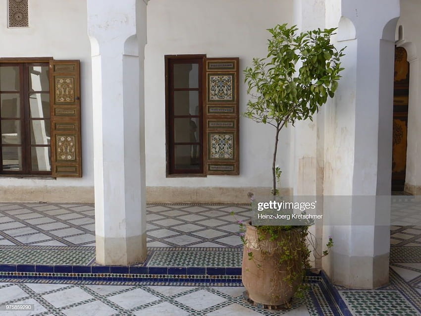 Palacio de la Bahía de Marrakech Stock de alta resolución Getty fondo de pantalla