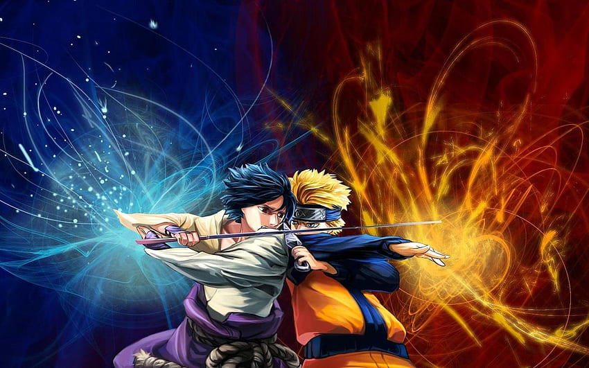 Anime For iPad - Naruto Uzumaki And Sasuke Uchiha HD wallpaper