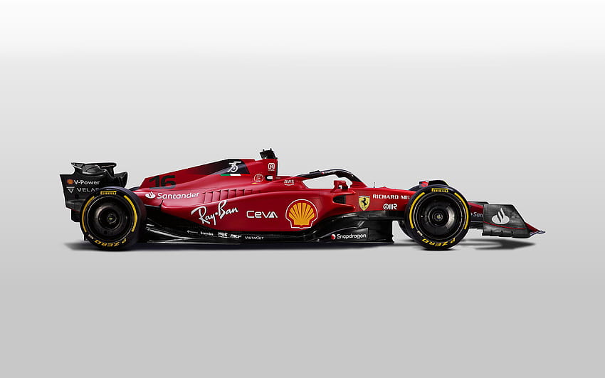 2022、フェラーリ F1-75、, 側面図、Scuderia Ferrari、フォーミュラ 1、外観、F1-75、F1 2022 レーシングカー、フェラーリ 高画質の壁紙