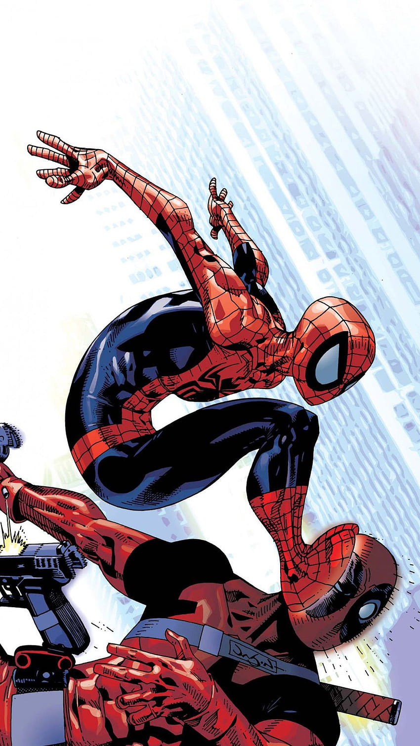 Комикс Spider Man Vs Deadpool Mobile 14154, Spider-Man Deadpool Cartoon HD тапет за телефон
