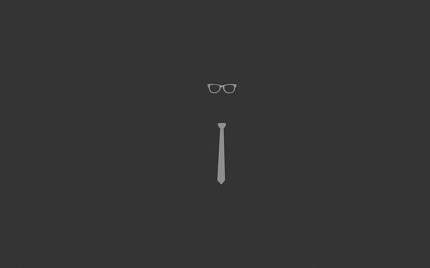 Minimalism, Drawing, , Glasses, Spectacles, Tie HD wallpaper