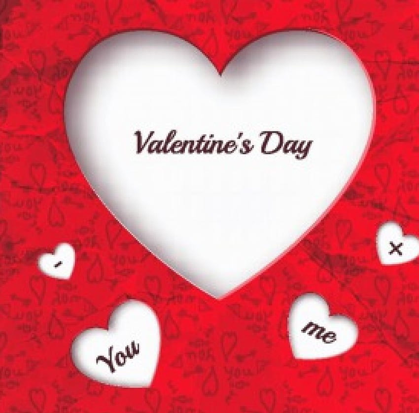 Happy Valentine's Day, Valentine, white, Valentines Day, Hearts, Happy Valentines Day, Valentines, red HD wallpaper