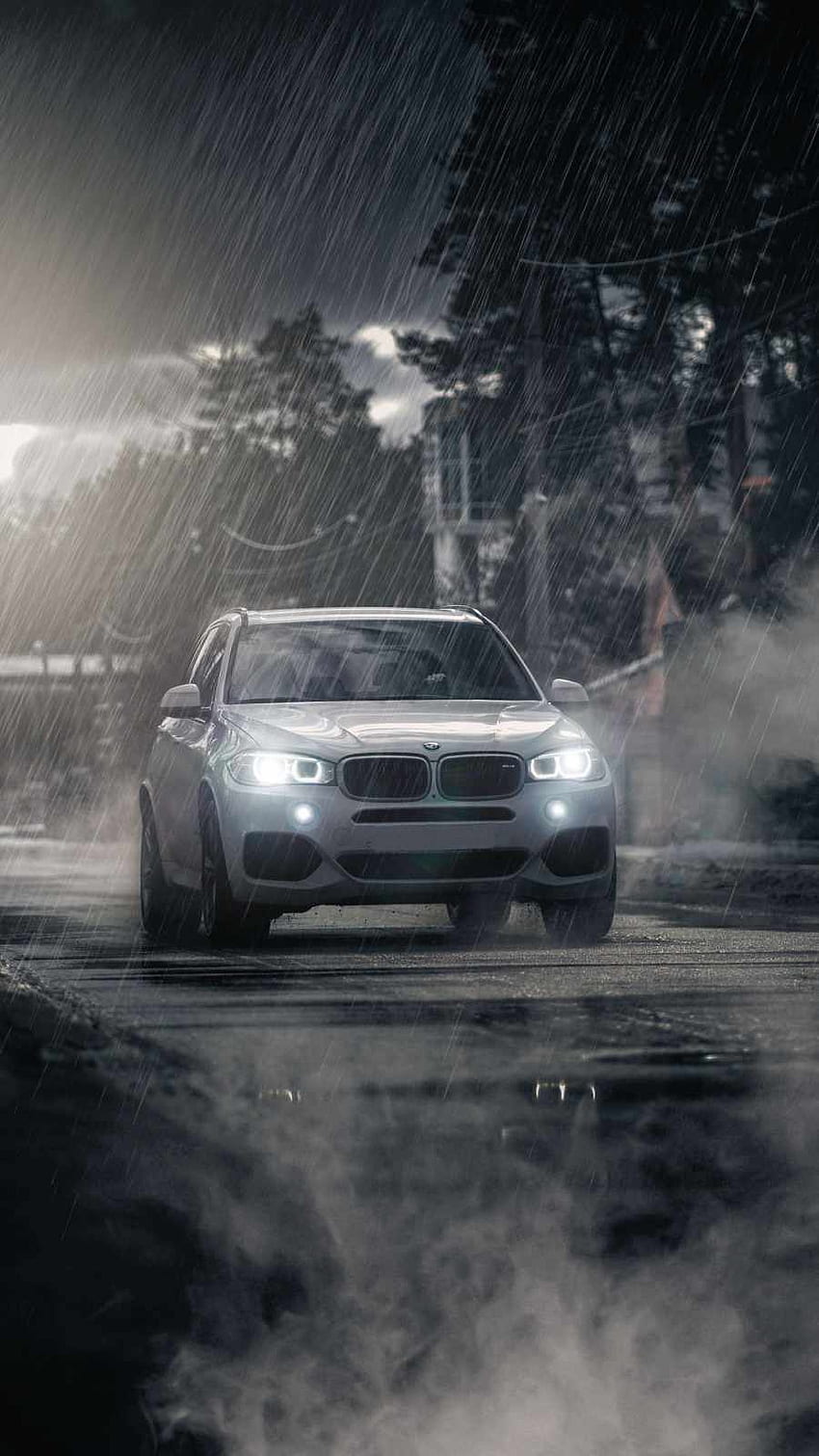 BMW, rain, automotive_design, car, suv, m5 HD phone wallpaper