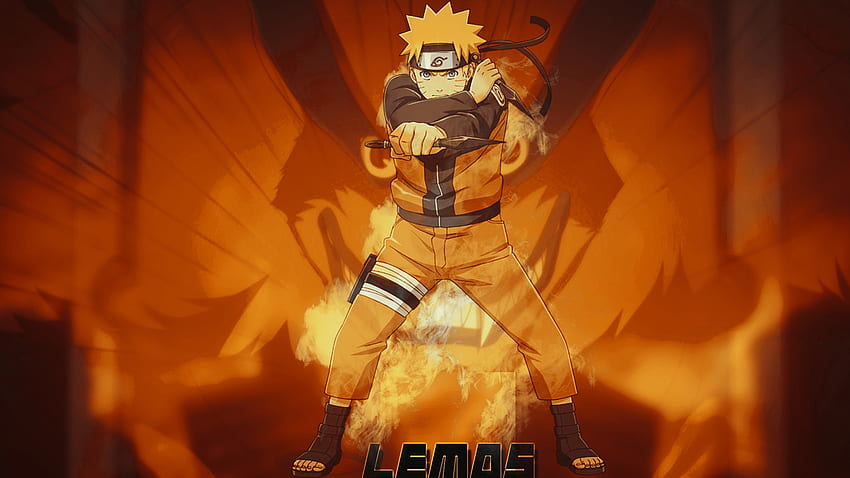 Anime anime Uzumaki Naruto nine tails orange Naruto Shippuuden HD wallpaper