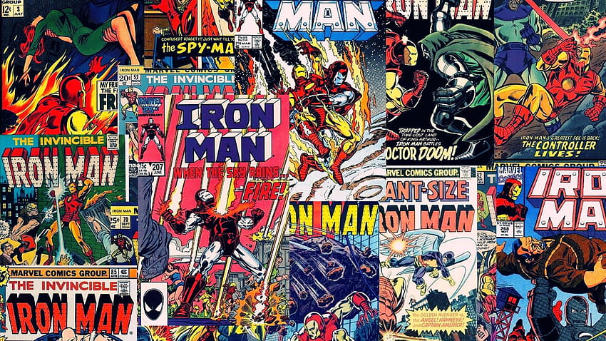 Cómics collage iron man películas juegos superhéroe. . 29417 fondo de pantalla