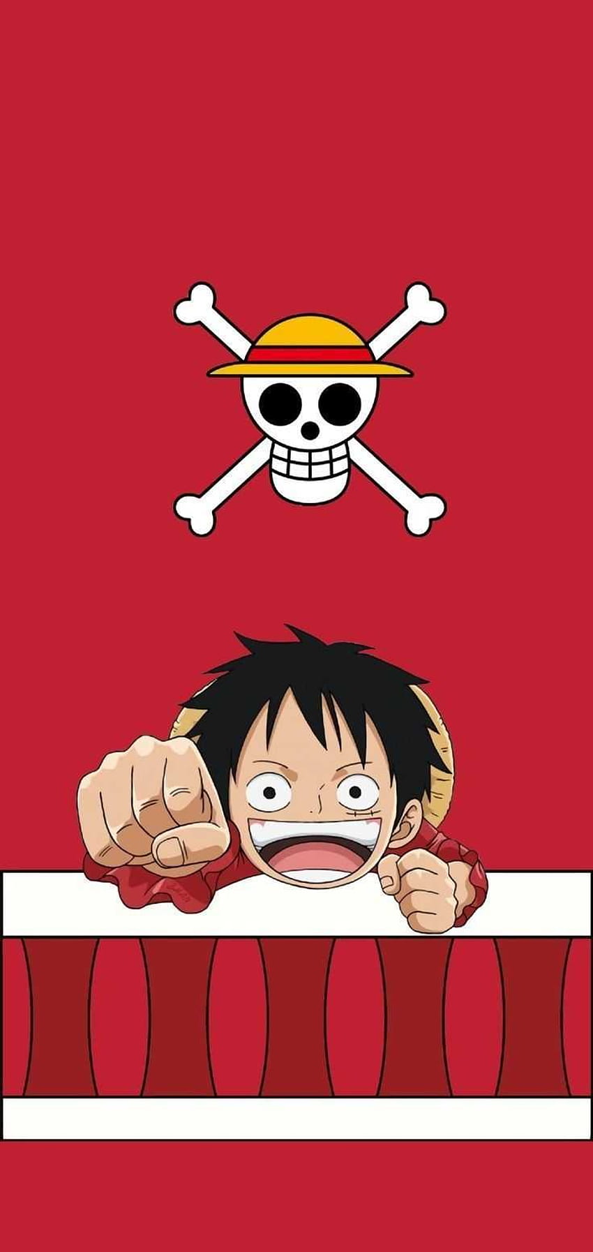 One Piece Luffy, Luffy Red HD тапет за телефон