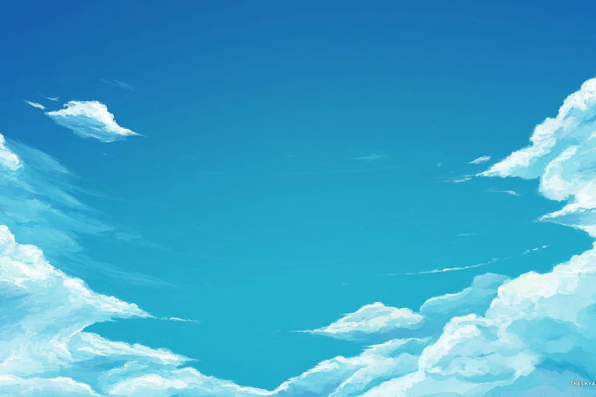 Bardzo fajne błękitne niebo. PC, rysunkowe niebo Tapeta HD