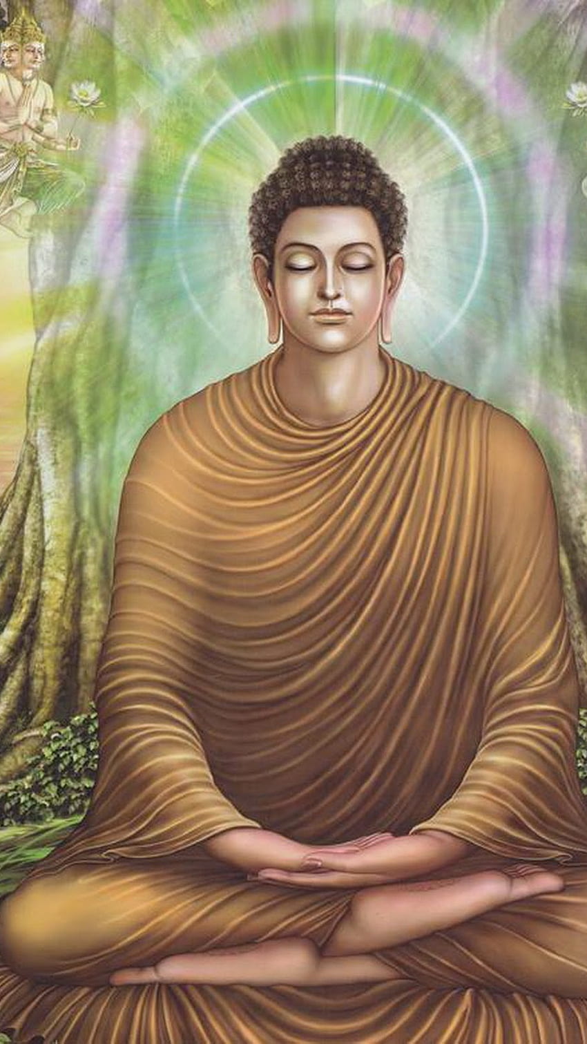 Buddha, Painting HD phone wallpaper