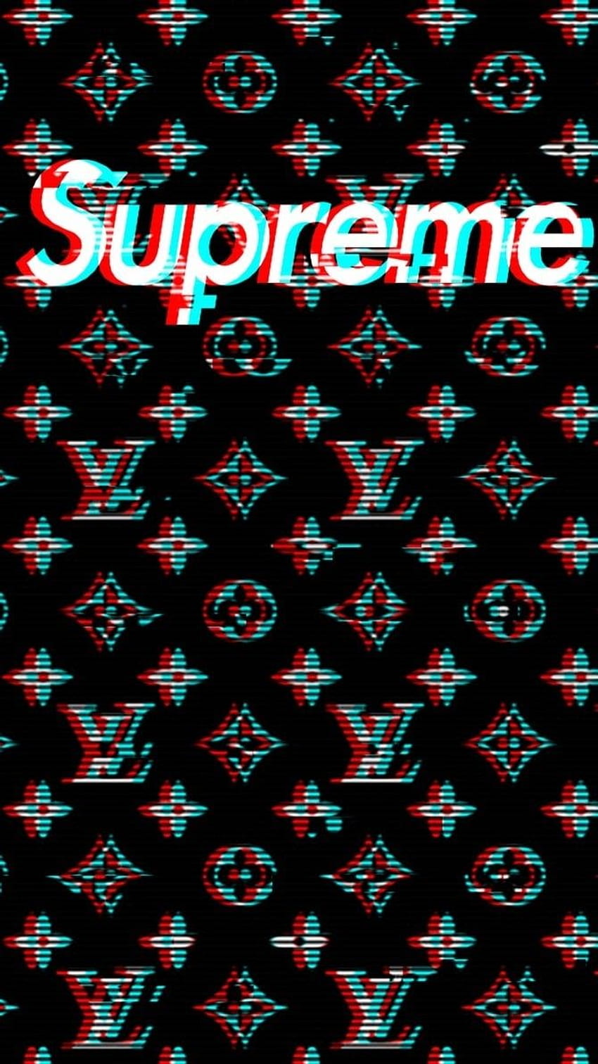 Louis Vuitton x Supreme pattern Wallpaper  Imagem de fundo para iphone  Iphone de fundo Planos de fundo
