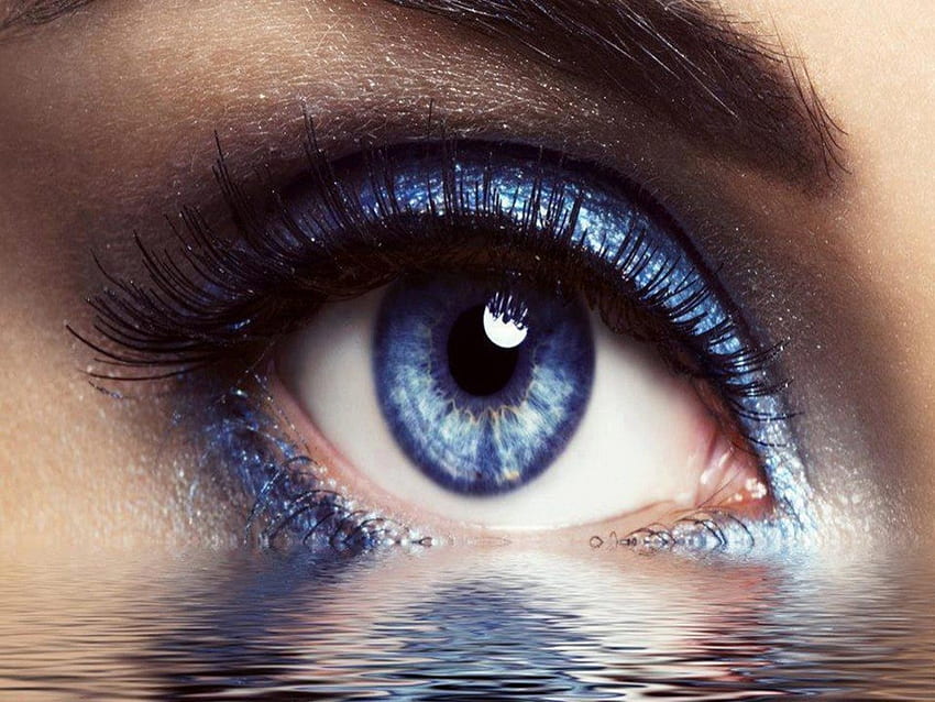 여성 아름다운 파란 눈, 파랑, 여성, 아름다운, 눈, 물 HD 월페이퍼