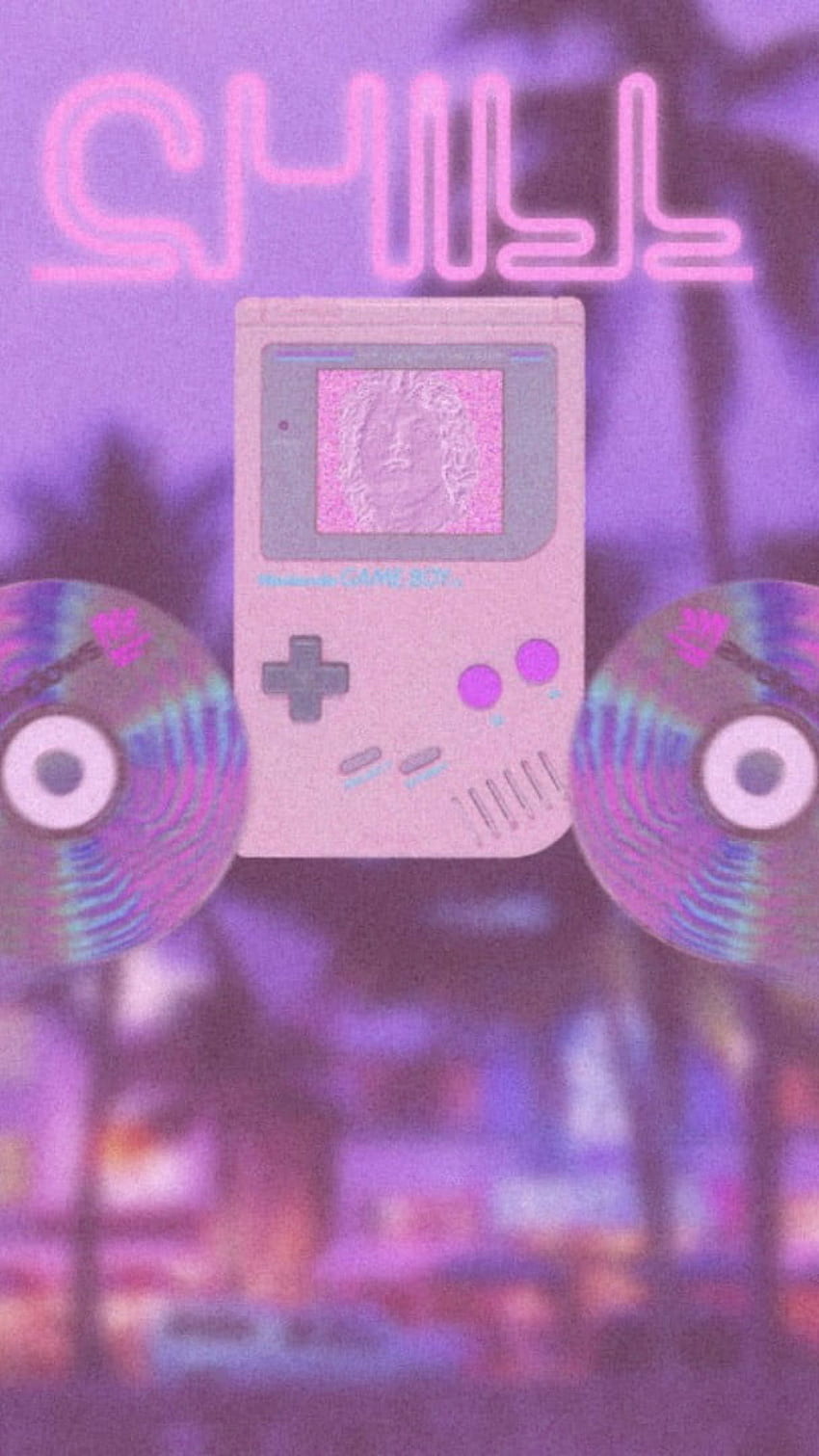 Gray Nintendo Game Boy , vaporwave, glitch art, manipulation • For You For & Mobile, Pink Gameboy HD phone wallpaper