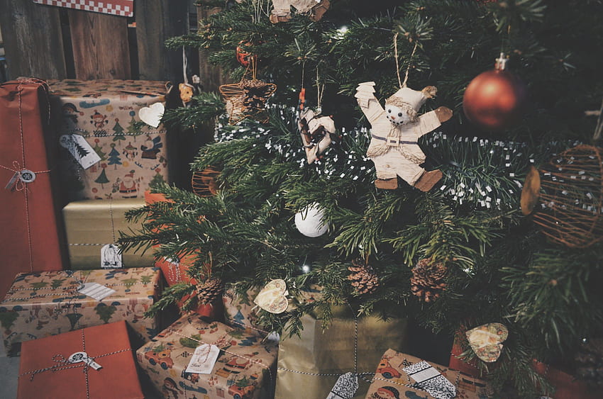 Holidays, Decorations, Christmas, Christmas Tree, Gifts, Presents HD wallpaper