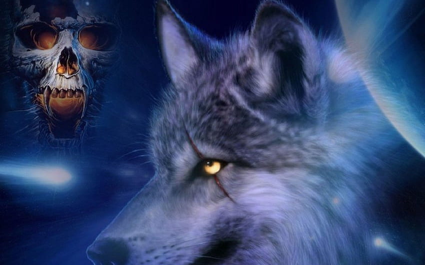 Indian and Wolf . Indian Summer HD wallpaper