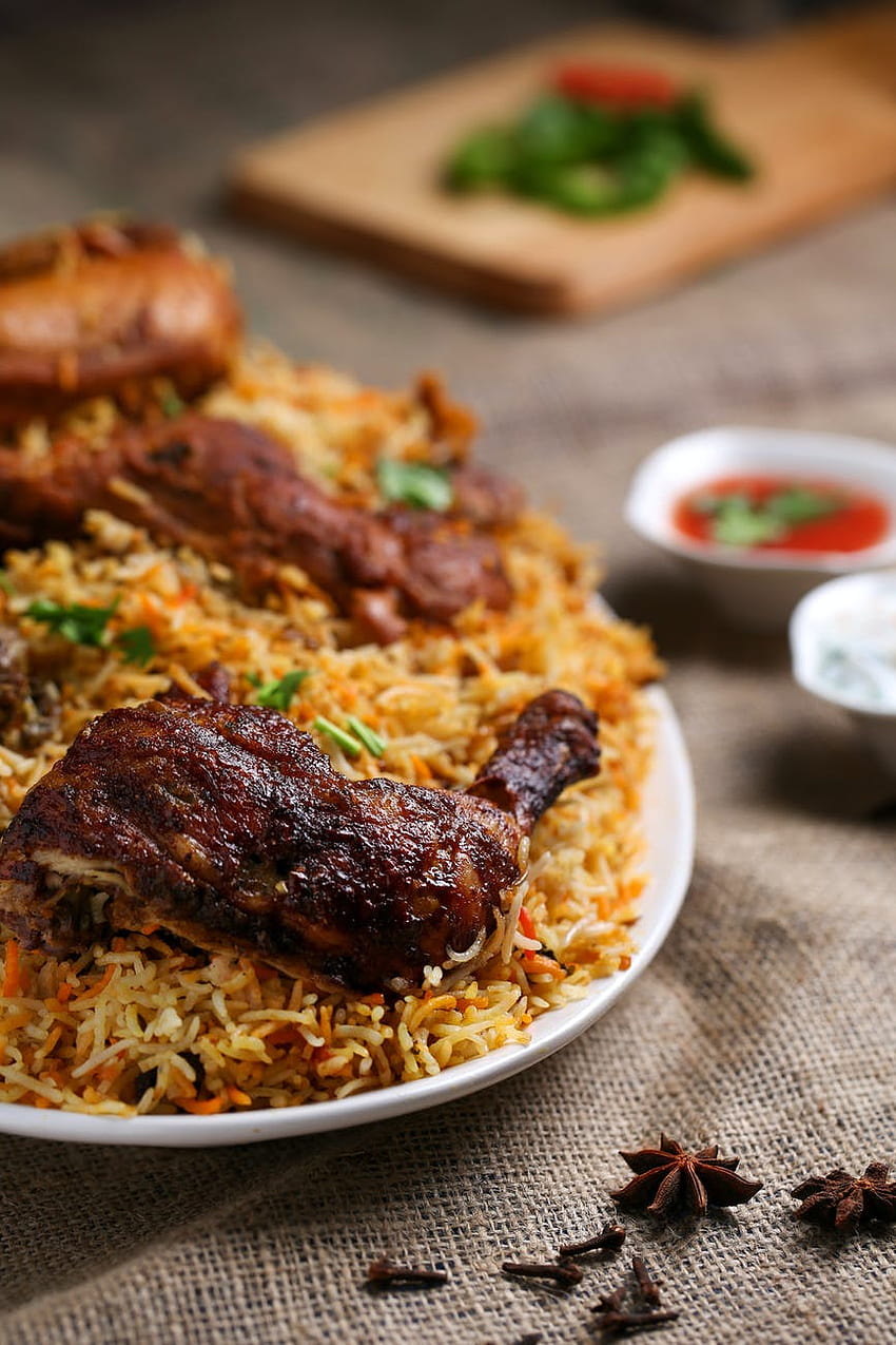 Пакистанска храна (популярни пакистански ястия), овнешко биряни HD тапет за телефон