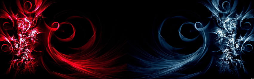 blue and red. Instructions. Art. Dual screen , Dual, Red and Black Dual Monitor HD wallpaper