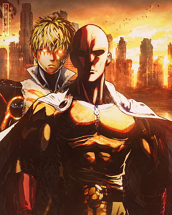 Saitama, anime, animeedit, genos, hero, japan, manga, onepunchman,  saitamaedit, HD phone wallpaper