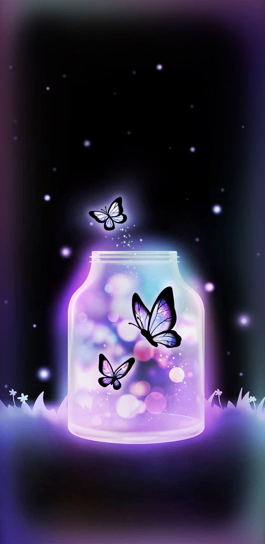 Буркан с пеперуда, нощна пеперуда HD тапет за телефон