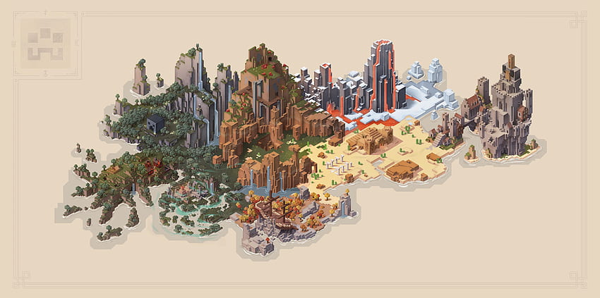 Minecraft-Dungeons. Karte: MinecraftDungeons HD-Hintergrundbild