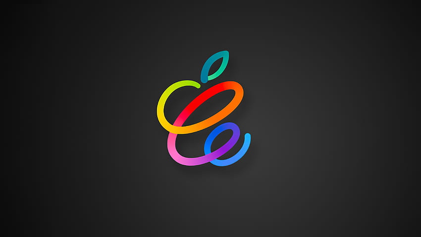 Acara Apple, dimuat musim semi, logo gelap Wallpaper HD
