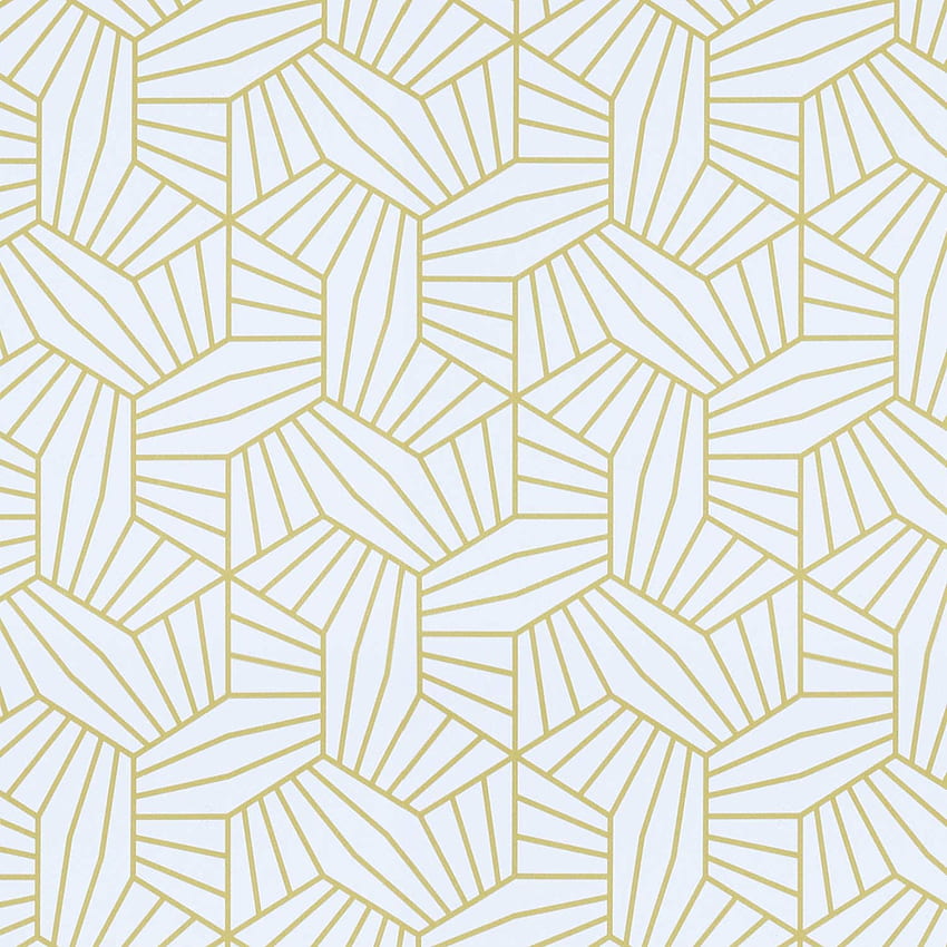 Acquista HeloHo White and Gold Geometric Peel and Stick Autoadesivo Oro Ripiano per cassetti Carta di lusso Carta da parati in vinile Rotolo di carta da parati Camera da letto Decorazione della parete del bagno 118,11 