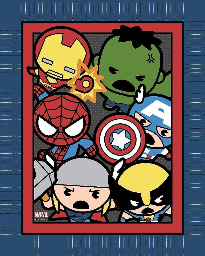 Marvel Kawaii Nst. インナーオタク xD. ちびマーベル, マーベル, かわいいアベンジャーズ HD電話の壁紙