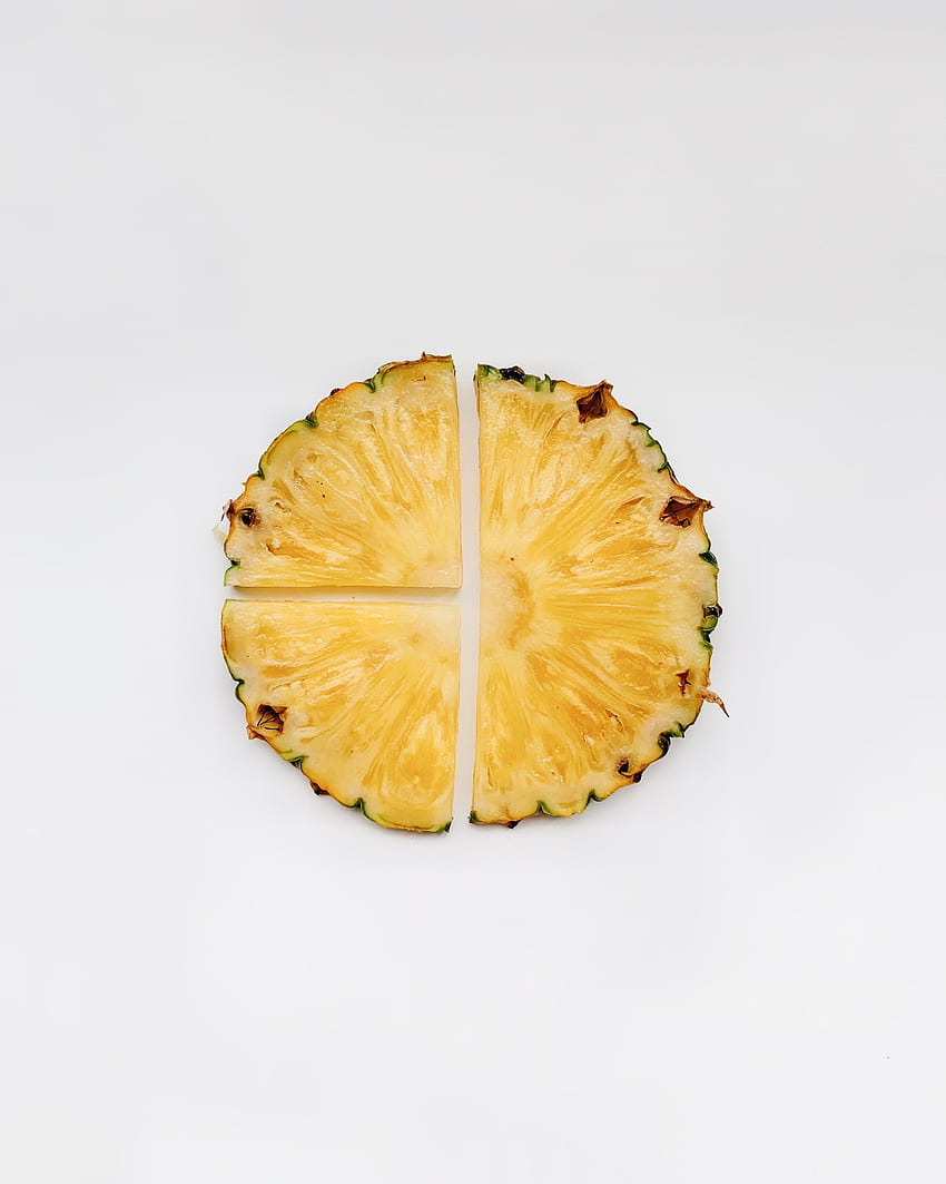 Pineapple, slices, fruit, minimalism, Minimalist Pineapple HD phone ...