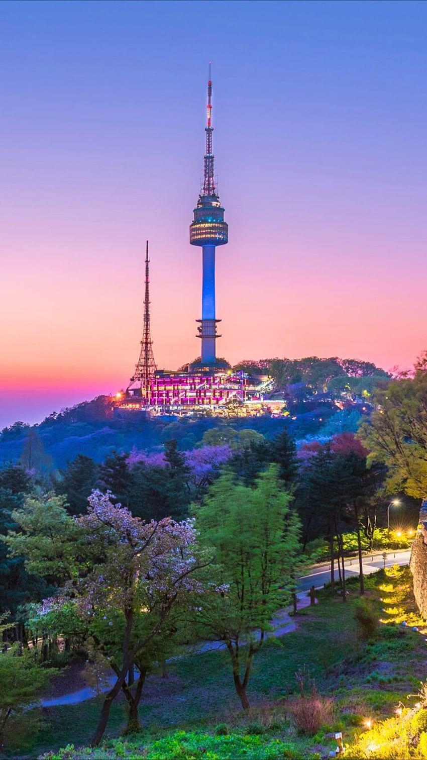 Wieża Namsan, Seul, Korea. Fotografie, Korea Południowa, Fotografie Tapeta na telefon HD