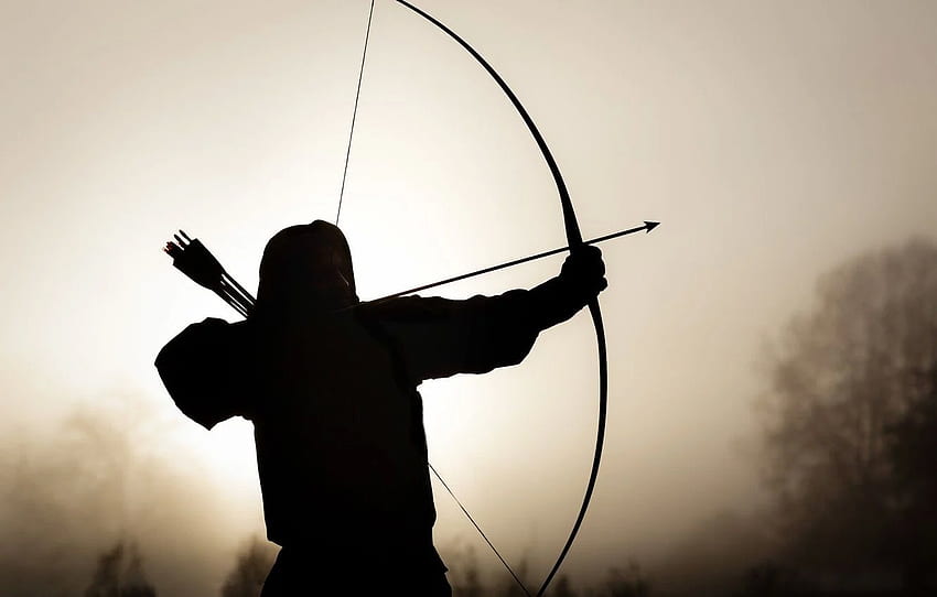 background, bow, arrows, Archer for HD wallpaper