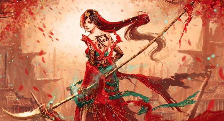 Fantasy Warrior, woma, fantasy, art, warrior HD wallpaper