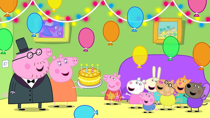 Peppa Pig, compleanno di Peppa Pig Sfondo HD
