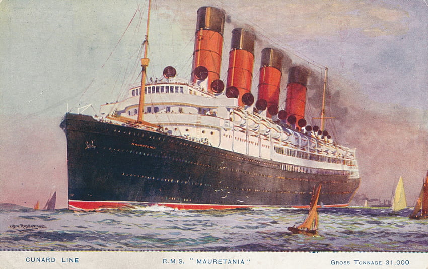 RMS Mauretania, 1935, ocean liners, ships, 1907 HD wallpaper