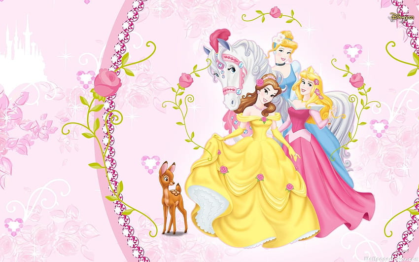 Beautiful Disney Princess Aurora Belle and Cinderella . HD wallpaper