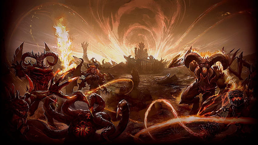 Neraka. Kekuatan dan Sihir, Prajurit Inferno Wallpaper HD