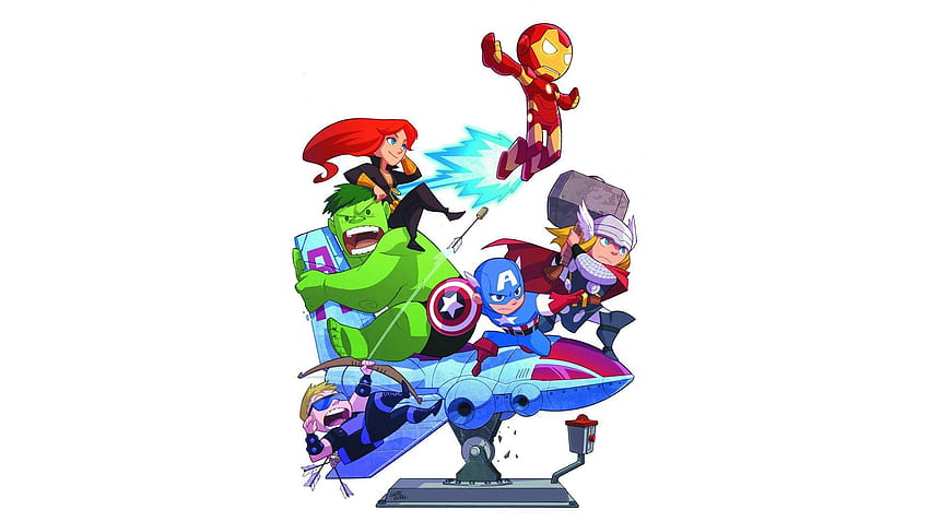 Black Widow Captain America Cartoons Hawkeye Hulk Comic Character, Avengers Pokemon HD wallpaper